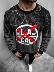 Sudadera de hombre negra OZONEE JS/22053Z