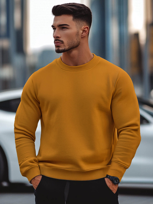 Sudadera de hombre camel OZONEE JS/2001-10Z