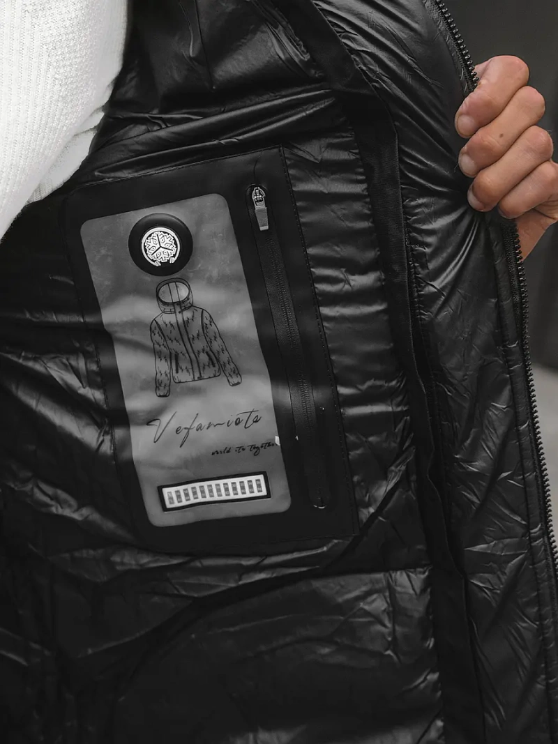 Chaqueta de hombre negra OZONEE JS/M790/392