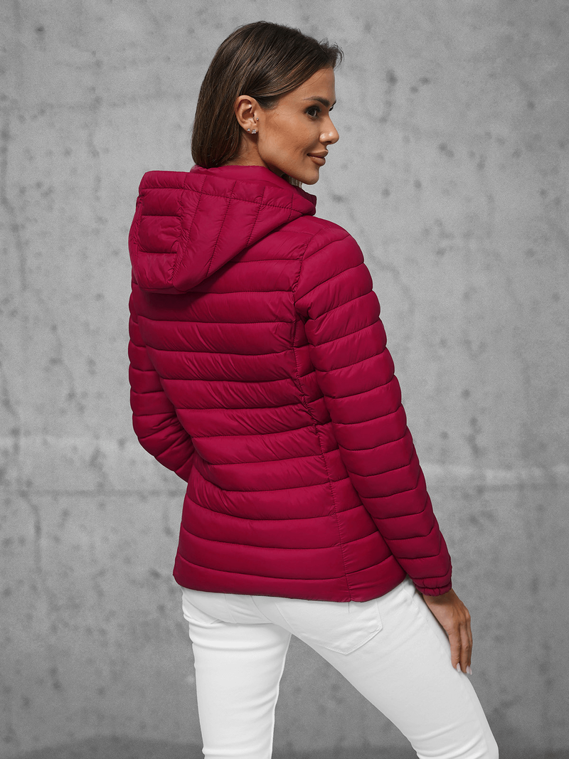 Chaqueta de mujer burdeos OZONEE JS/16M9101/06