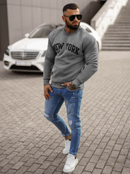 Sudadera de hombre grafito OZONEE JS/8B1362/5