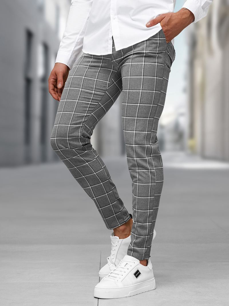 Pantalón chino de hombre grafito oscuro OZONEE DJ/5522Z