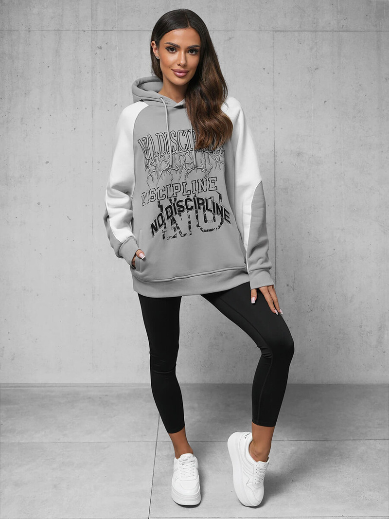 Sudadera de siva OZONEE O/SWE23037Z