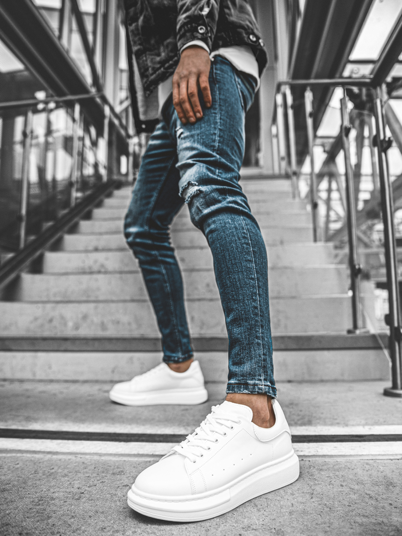 Sneakers de hombre blancos OZONEE B/2051