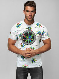 Camiseta de hombre blanca OZONEE O/T136/1Z