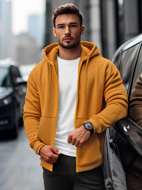 Sudadera de hombre camel OZONEE JS/2008Z