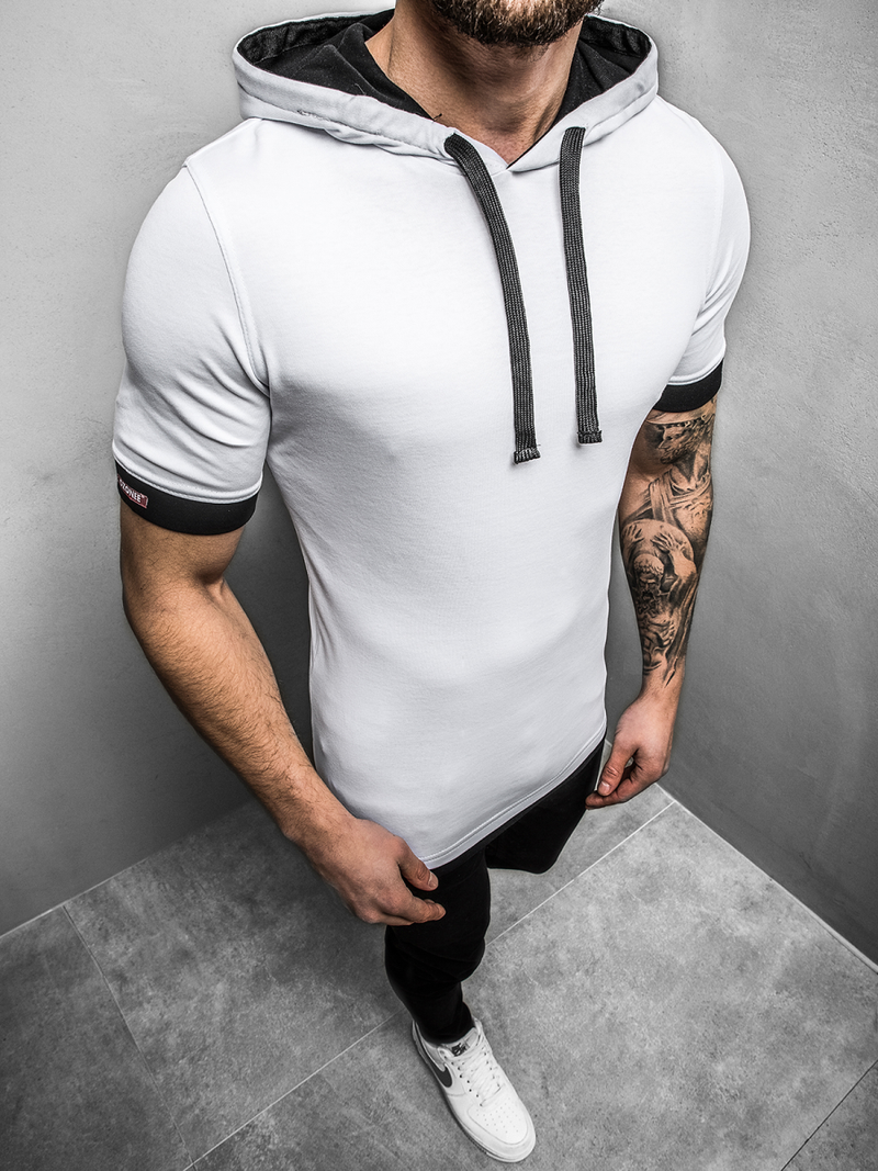 Camiseta de hombre blanca OZONEE O/1273Z