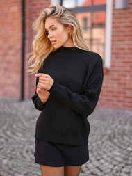 Suéter de mujer negro OZONEE JS/53B5201/3