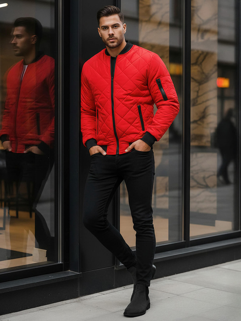 Chaqueta de hombre roja OZONEE JS/MY01Z