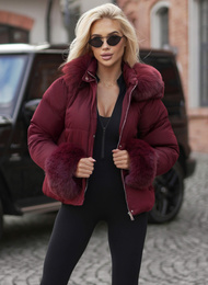 Chaqueta de mujer burdeos OZONEE JS/16M9282/06