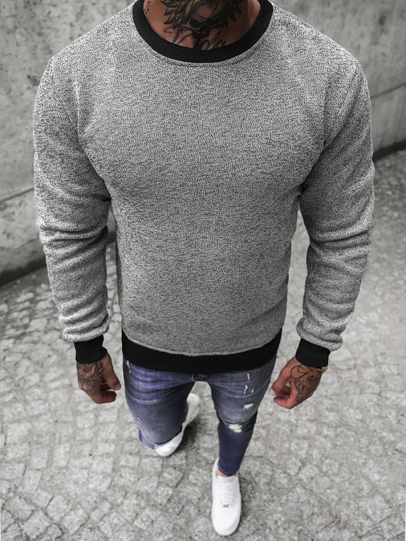 Sudadera de hombre gris OZONEE JS/22057