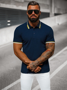 Polo de hombre azul marino OZONEE O/DA736