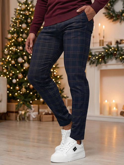 Pantalón chino de hombre azul marino OZONEE DJ/5632Z