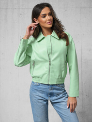 Chaqueta de cuero para mujer menta OZONEE O/G116