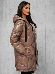 Chaqueta de mujer camel OZONEE JS/5M3189/84Z