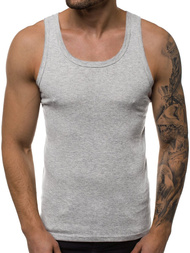 Camiseta sin mangas de hombre gris OZONEE JS/NB001