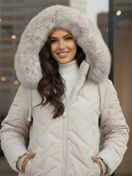 Chaqueta de mujer gris-clara OZONEE JS/16M9296/280Z