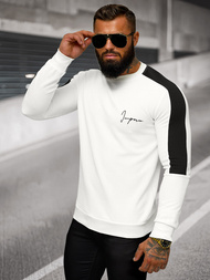 Sudadera de hombre blanca OZONEE O/P2033