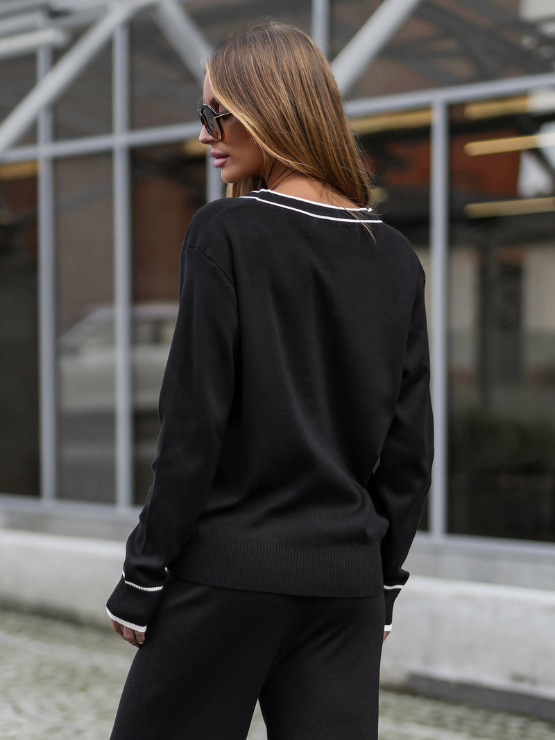 Conjunto de chándal de dos piezas negro OZONEE JS/26C8802/3