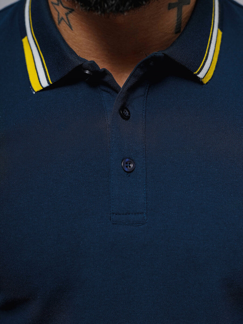 Polo de hombre azul marino OZONEE O/DA736