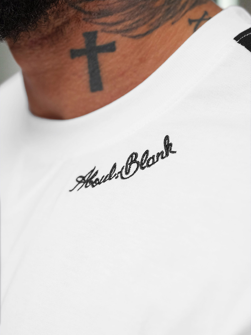 Camiseta de hombre blanco OZONEE O/QQ1195