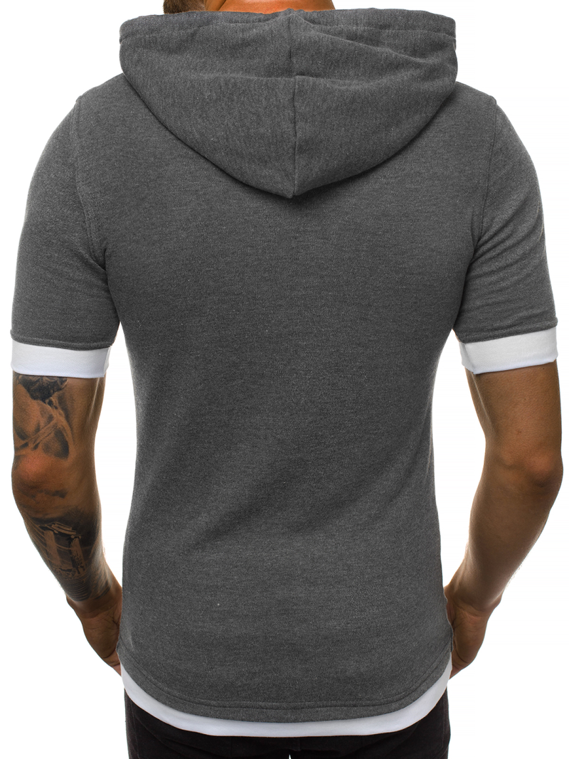 Camiseta de hombre gris oscuro OZONEE O/1273Z