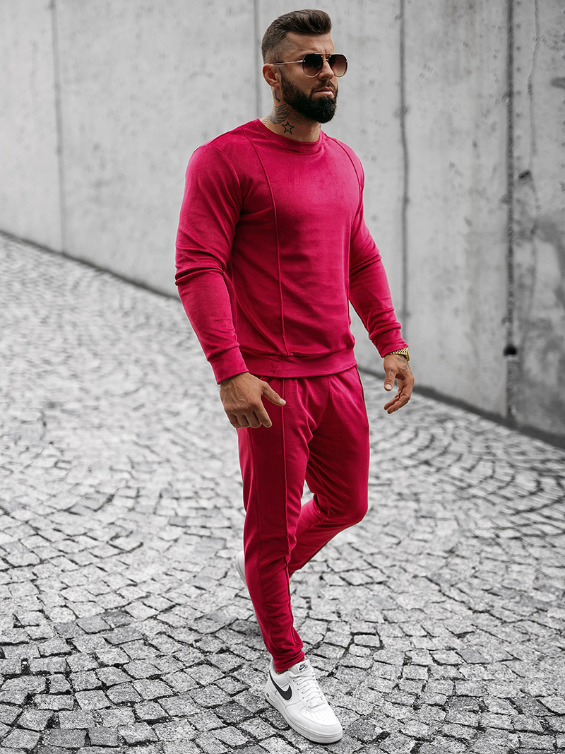 Chándal de hombre burdeos OZONEE O/12129