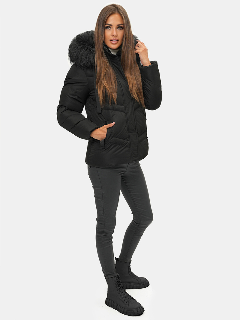 Chaqueta de mujer en negra OZONEE JS/M738/392