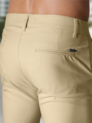 Pantalones cortos chinos de hombre beige OZONEE DJ/4400Z