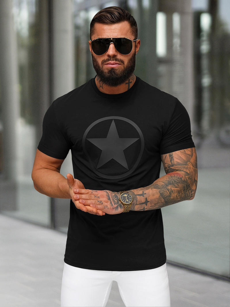 Camiseta de hombre negras OZONEE NB/MT3151
