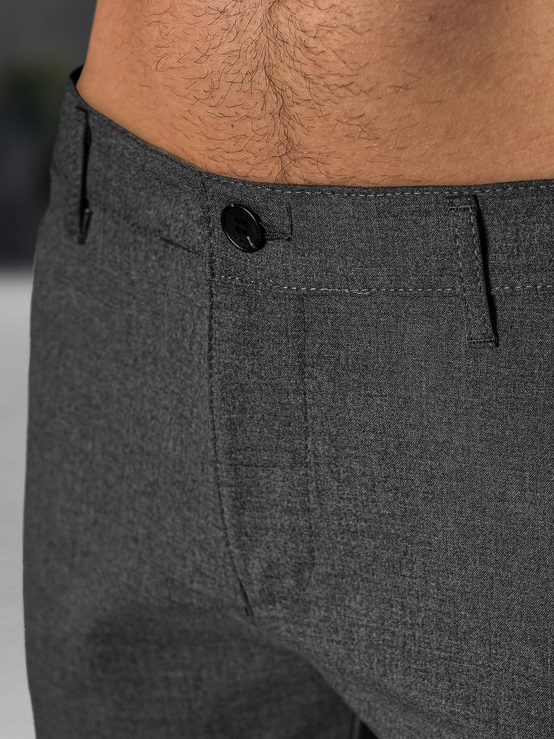 Pantalones cortos chinos de hombre grafito OZONEE DJ/4400