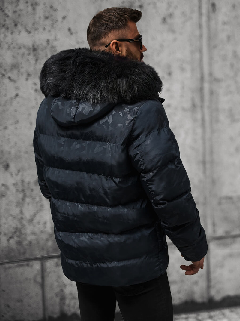 Chaqueta de hombre azul marino OZONEE JS/27M8109