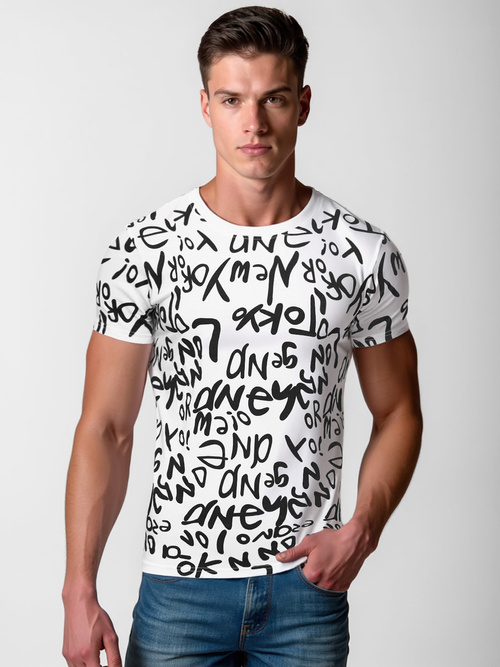 Camiseta de hombre blanca OZONEE O/T1268/1Z