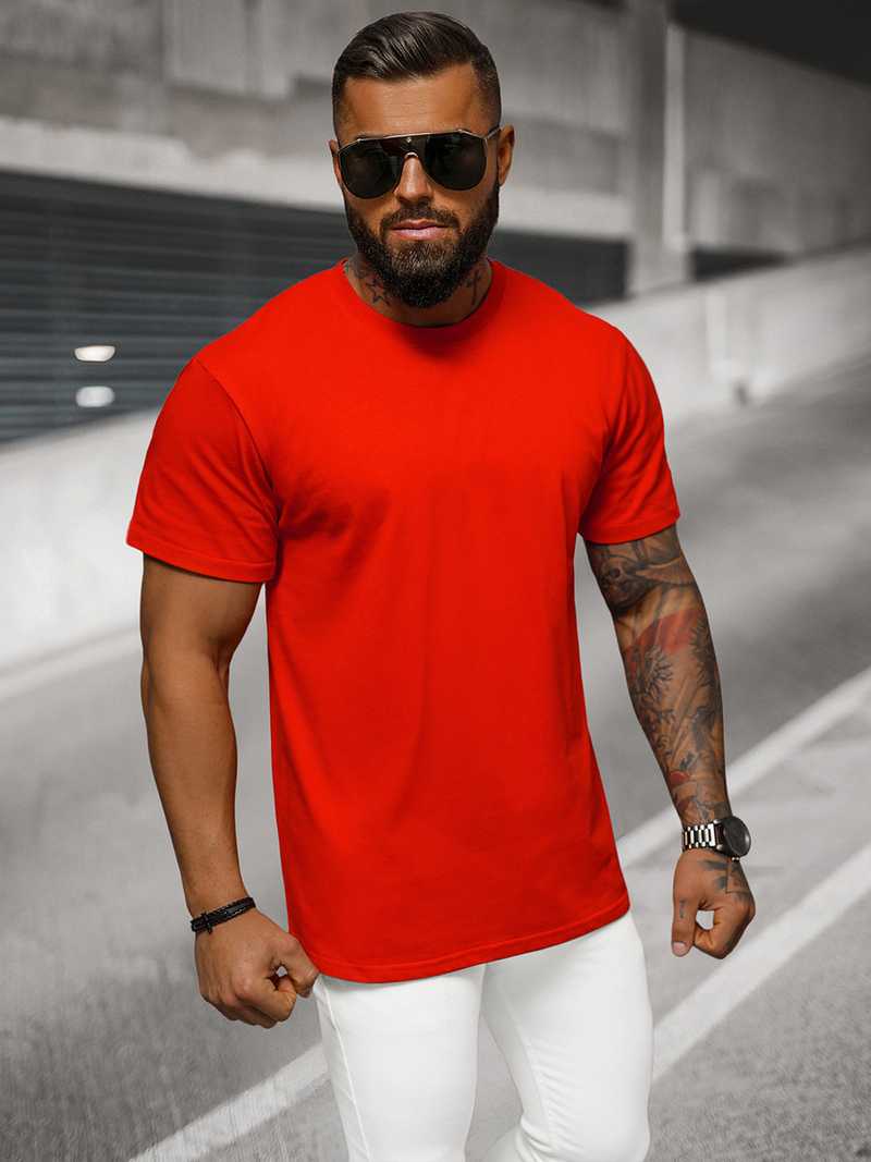 Camiseta de hombre rojo OZONEE NB/MT3098