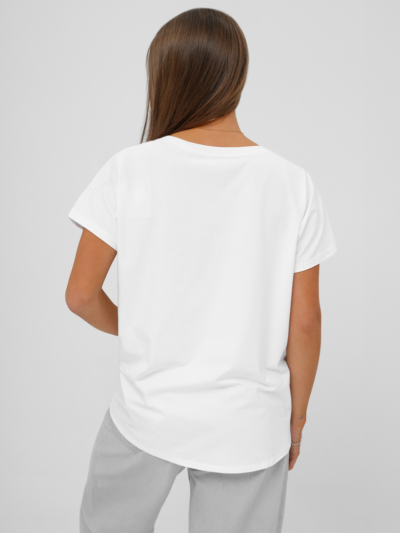 Camiseta de mujer blanco OZONEE JS/95T2573/1