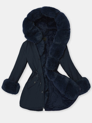 Chaqueta de mujer en azul marino OZONEE JS/16M9062/215