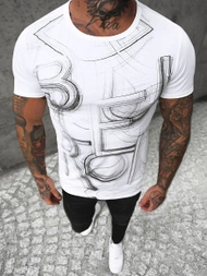 Camiseta de hombre blanca OZONEE O/T132/1