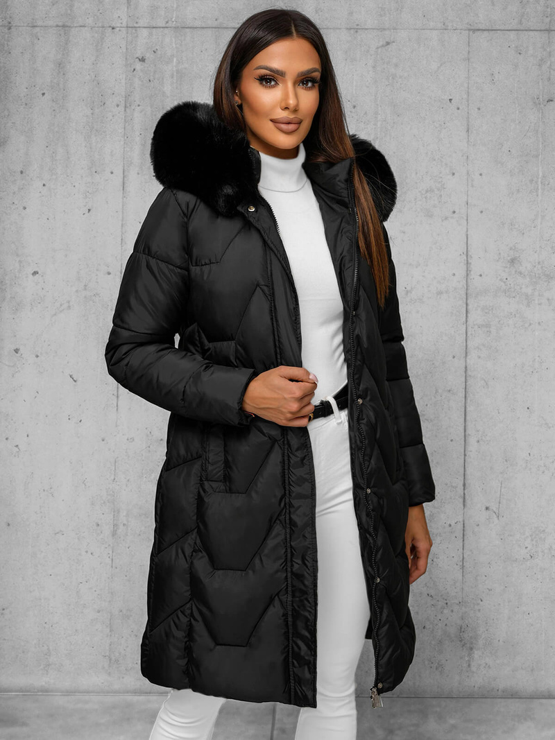 Chaqueta de mujer negra OZONEE JS/16M9202/392Z