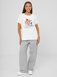 Camiseta de mujer blanco OZONEE JS/95T2575/1