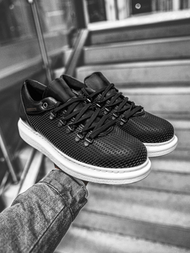 Sneakers de hombre negro-blancos OZONEE CH/021