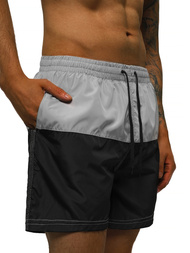 Bañador de hombre gris negro OZONEE JS/HM065