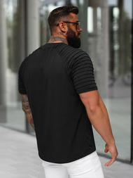 Camiseta de hombre negra OZONEE JS/8T88/3Z