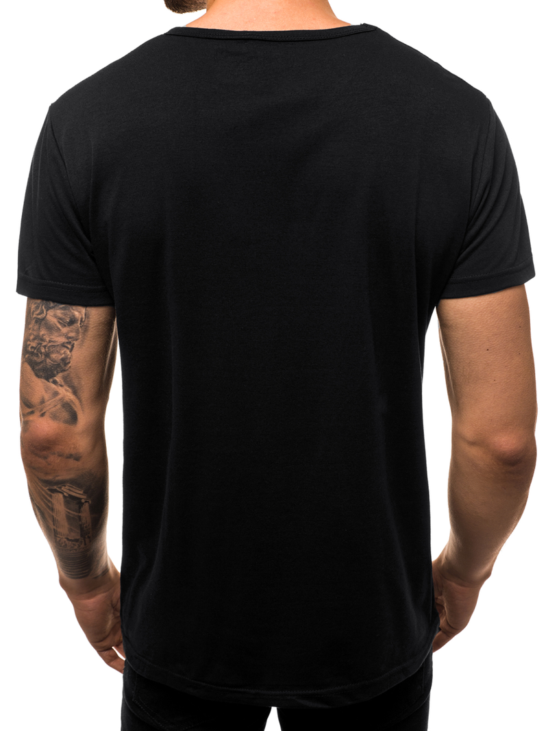 Camiseta de hombre negra OZONEE JS/KS1958
