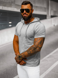 Camiseta de hombre gris OZONEE JS/8T89/2