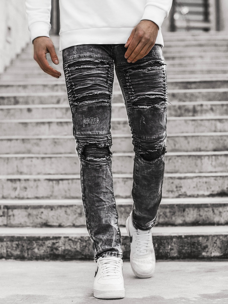 Vaqueros de hombre negro OZONEE V/19286