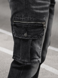 Vaqueros jogger de hombre negras OZONEE NB/MP0108N