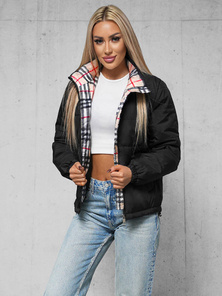 Chaqueta de mujer negra OZONEE JS/16M2382/392