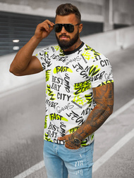 Camiseta de hombre blanco OZONEE JS/8T1210/1