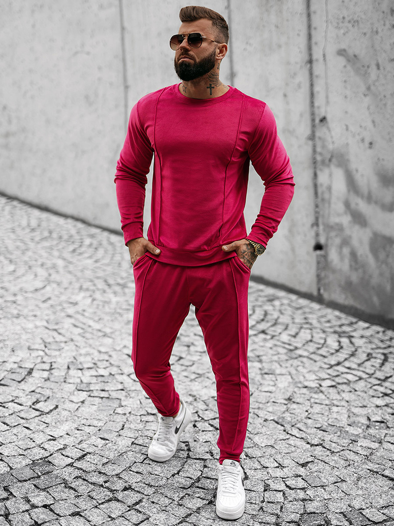 Chándal de hombre burdeos OZONEE O/12129