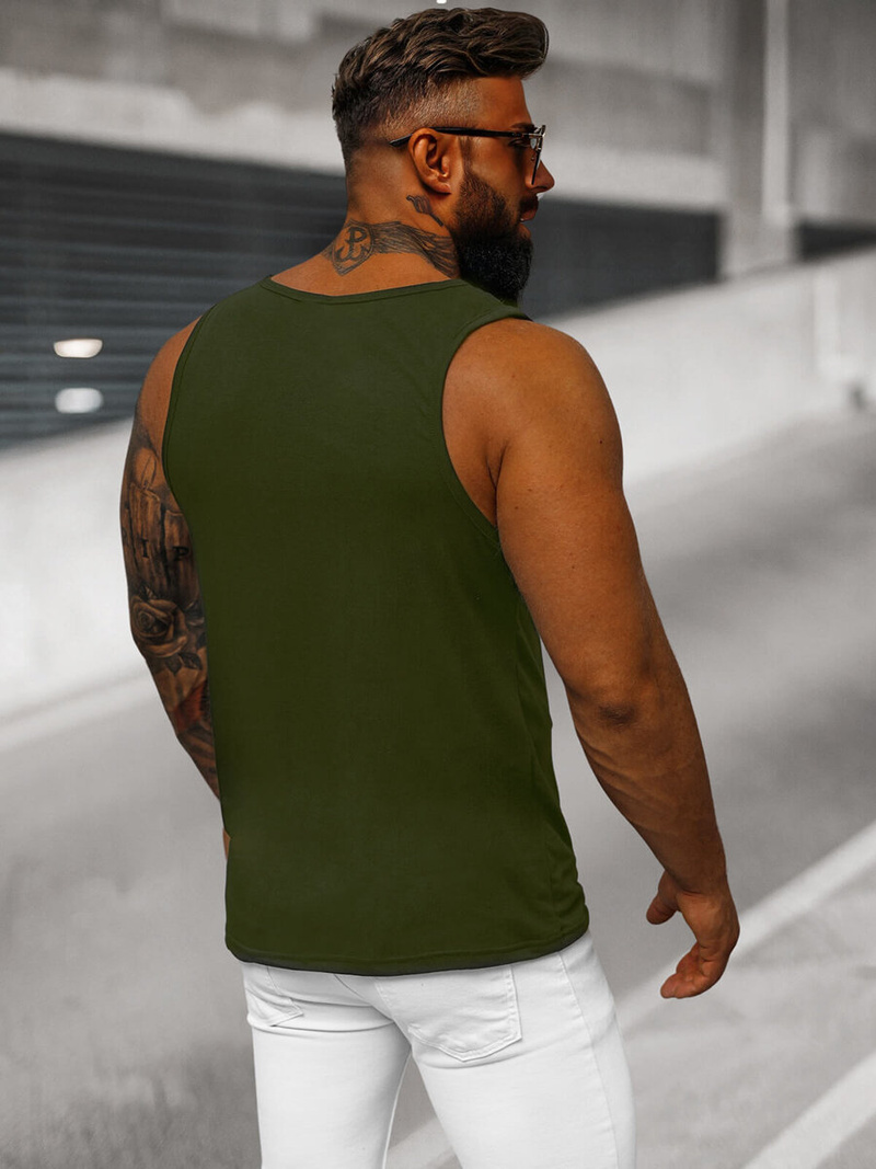 Camiseta sin mangas de hombre de verde OZONEE O/T105/29